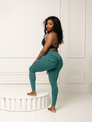 Teal Tease High Waist Leggings