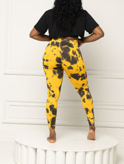 Leggings mit hoher Taille „Golden Hour Tie-Dye Dreams“